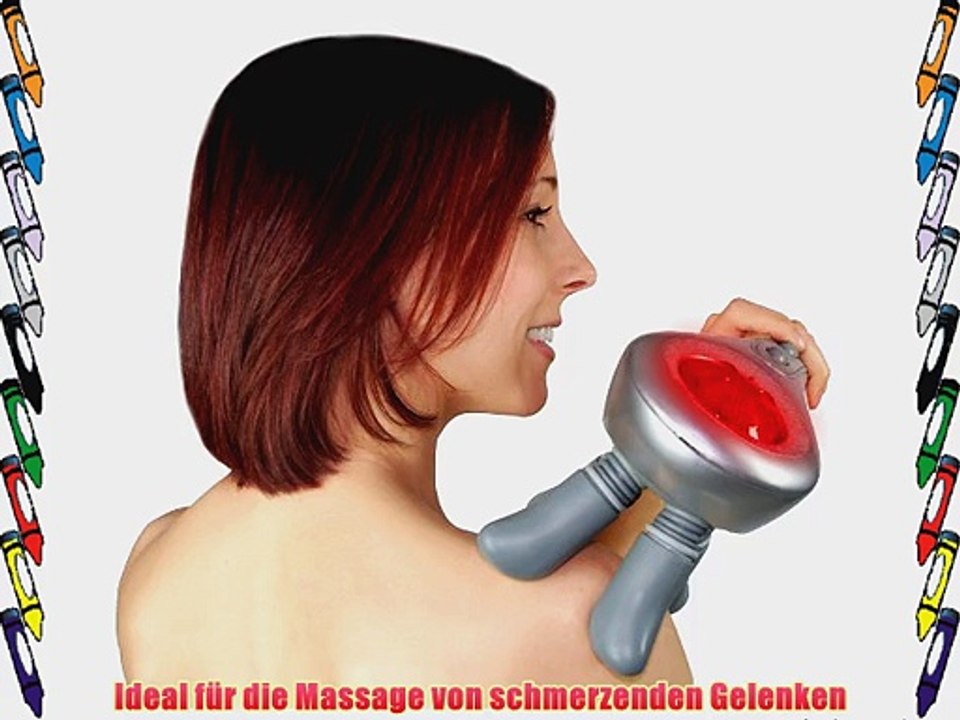 Hydas 4630 - 4-Finger Shiatsu Massager Rotlichtw?rme handlich