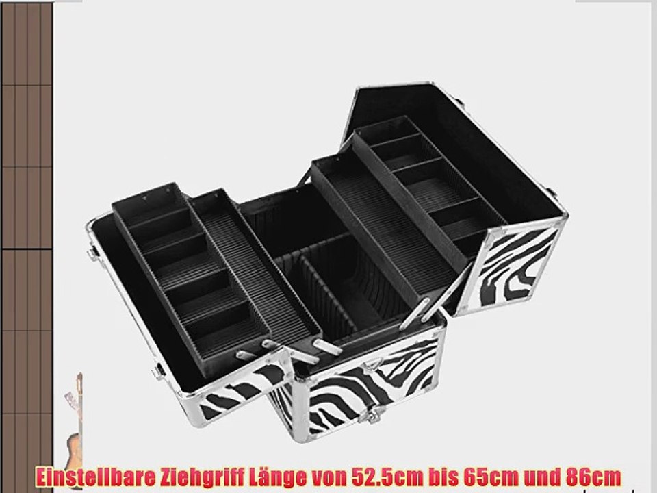 Yahee365 3-in-1 Alu Schmuckkoffer Kosmetikkoffer  Friseurkoffer Pilotenkoffer Reisetrolley