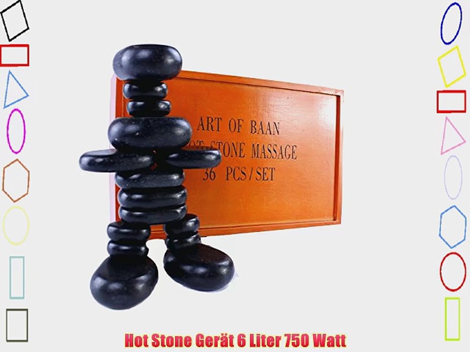 Art-of-Baan Professionelles Hot-Stone-Set: 6 Liter W?rmeger?t
