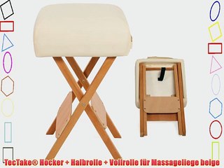 TecTake? Hocker   Halbrolle   Vollrolle f?r Massageliege beige