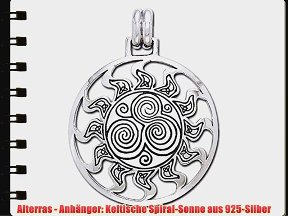 Alterras - Anh?nger: Keltische Spiral-Sonne aus 925-Silber