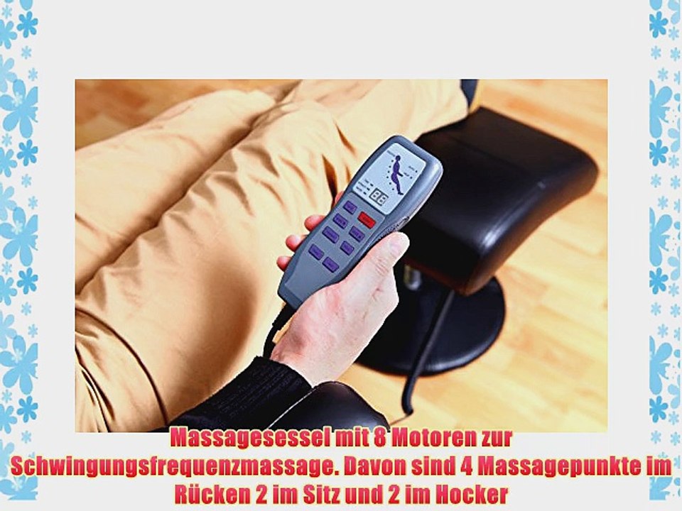 Sino-Living SE-909 Massagesessel mit Fu?hocker PU-Leder schwarz