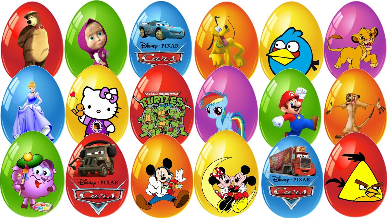 Kinder Surprise Eggs Hello Kitty Smurf Super Mario Disney Princess Mickey Mouse Donald Duck Spongebob
