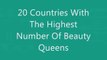 Countries with the Highest Number Of Beauty Queens