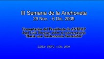 III Semana de la Anchoveta - Comentarios del presidente de ANEPAP José Luís Bernuy