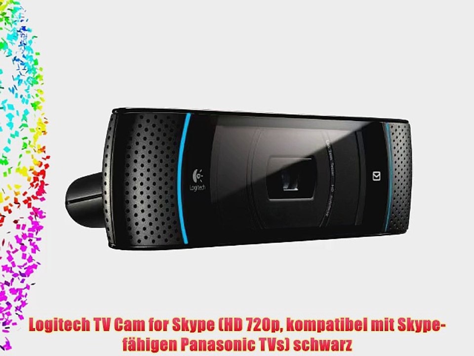 Logitech TV Cam for Skype (HD 720p kompatibel mit Skype-f?higen Panasonic TVs) schwarz