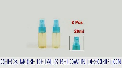 Traveling Aquamarine Clear 20ML Mist Water Cosmetic Spray Bottles Holders 2 Pc New