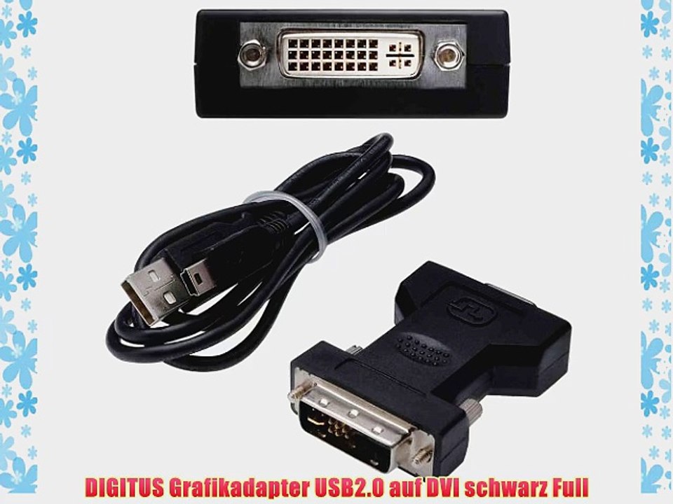 DIGITUS Grafikadapter USB2.0 auf DVI schwarz Full