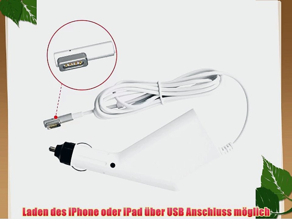 Original iProtect? Auto KFZ Universal Adapter Netzteil Ladeger?t 60W f?r Apple MacBook mit
