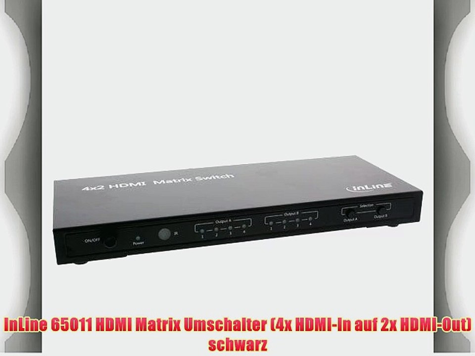 InLine 65011 HDMI Matrix Umschalter (4x HDMI-In auf 2x HDMI-Out) schwarz