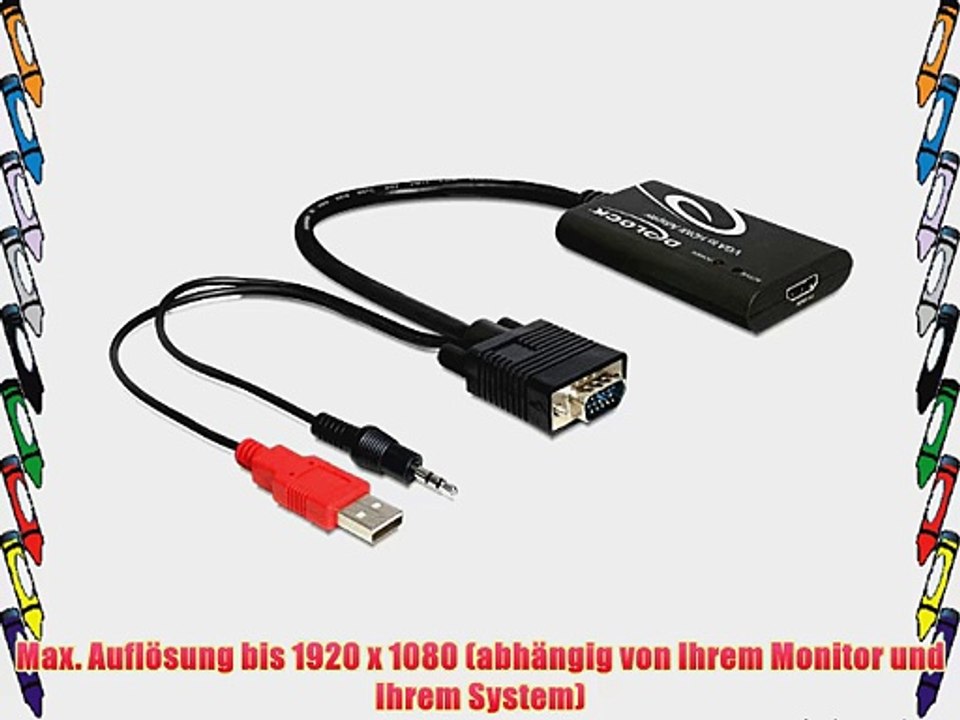 Delock VGA zu HDMI Adapter mit Audio