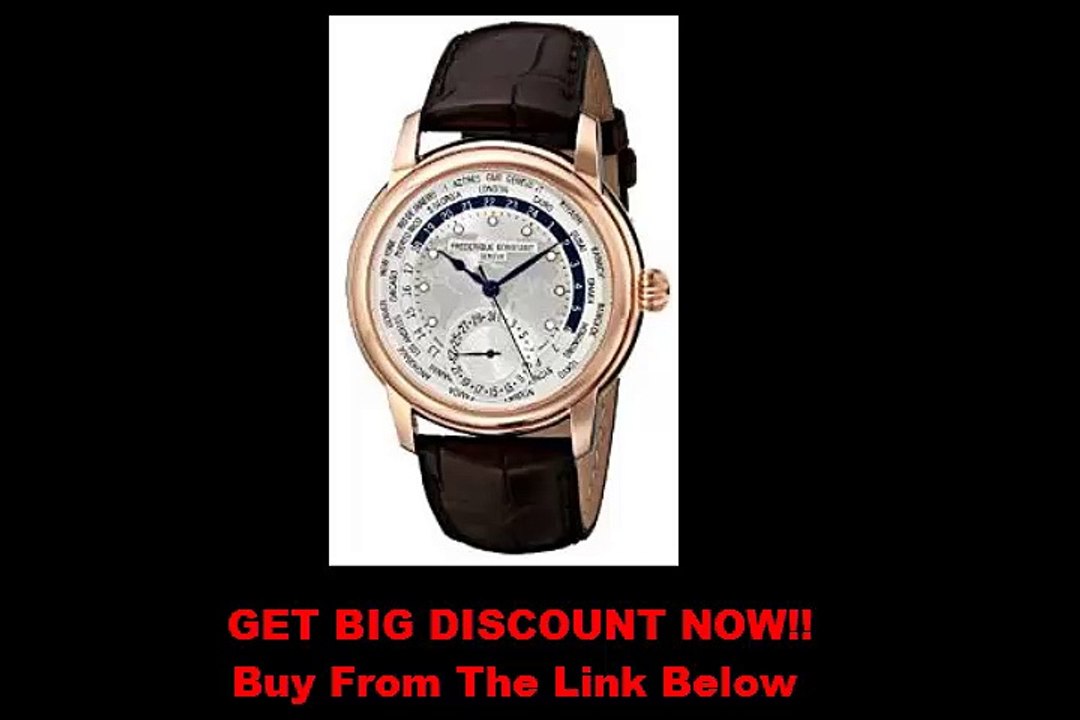 DISCOUNT Frederique Constant Men's FC-718WM4H4 Worldtimer Rose Gold Watch