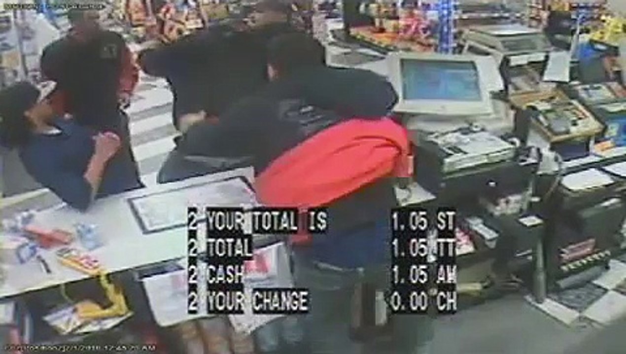 Fight in convenience store