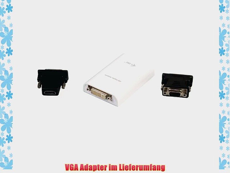 I-TEC USB 2.0 Display Video  Adapter DVI HDMI VGA FullHD 1920x1080p  Externe Monitor Grafikkarte