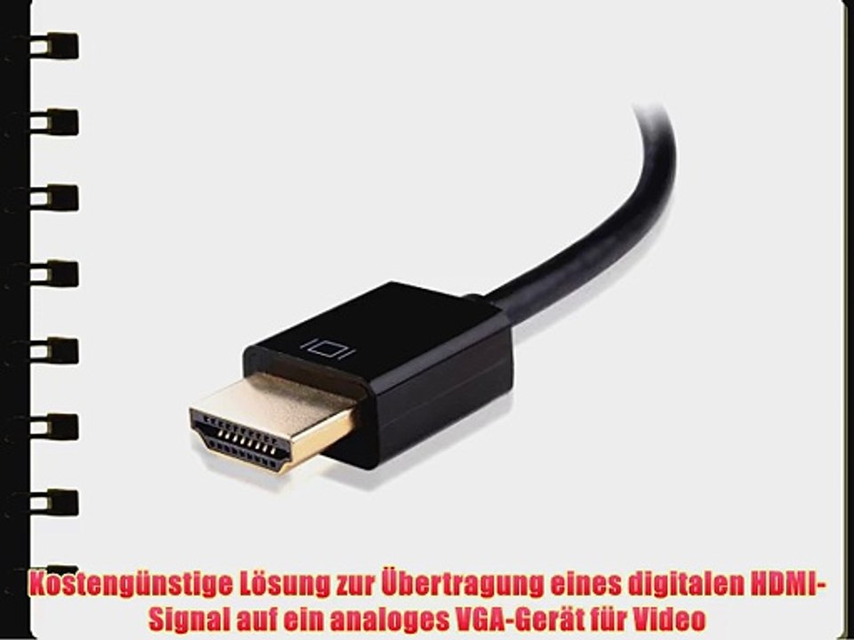 Cable Matters Aktiv-HDMI auf VGA/RGB Adapter/Konverter (nur Video) mit 1m USB-Stromkabel -