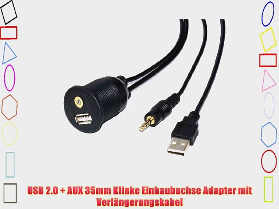 USB/Klinke Verl?ngerungskabel mit Einbaubuchse und Adapter