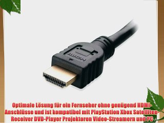 Cable Matters Intelligenter 3-Port HDMI Umschalter mit .5m Ausgang-Kabel mit 1080p Full-HD