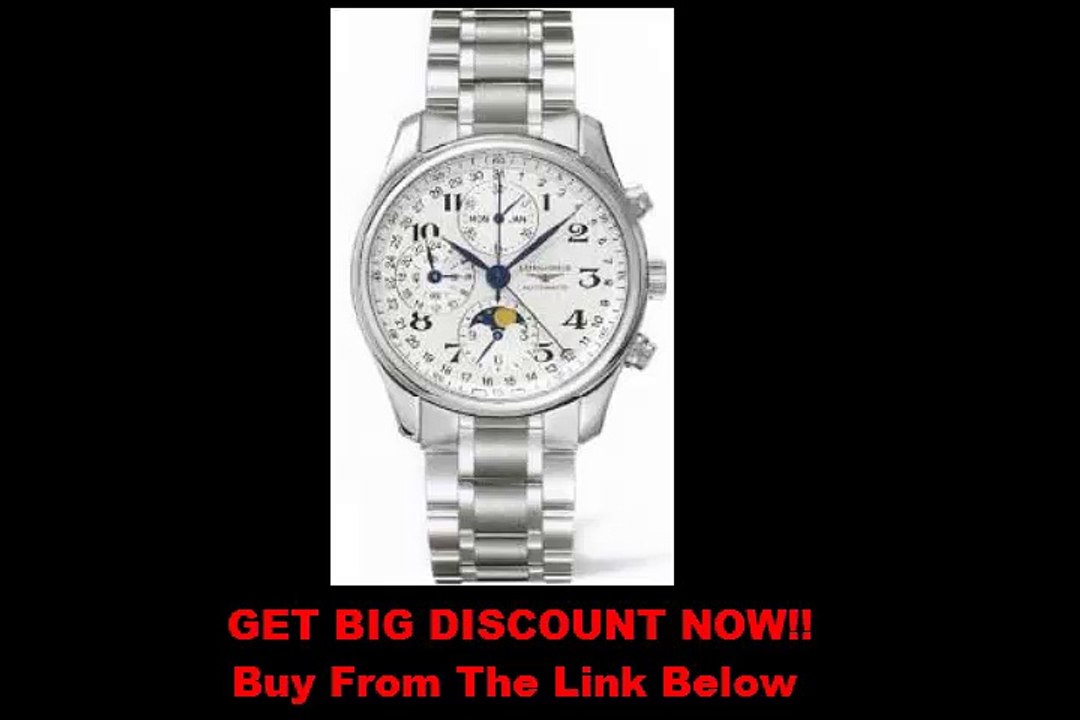 SALE Longines Master Collection Silver Dial Chronograph Stainless Steel