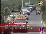 Transportistas de San Martín Sacatepéquez bloquean tramo carretero