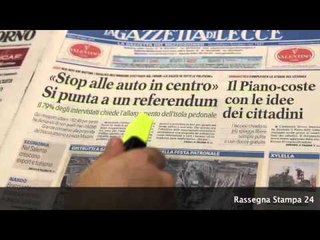 Rassegna Stampa 25 Luglio 2015 - leccenews24 -