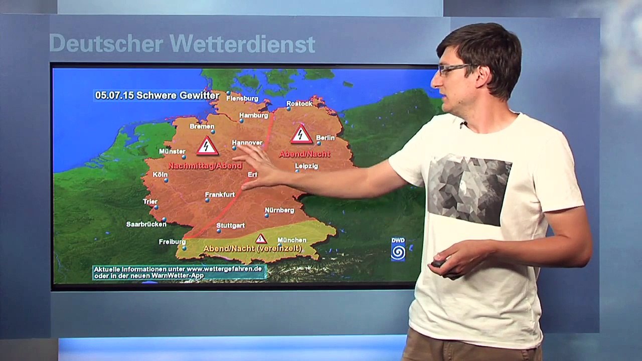 05.07.2015 Unwetterwarnung  Deutscher Wetterdienst DWD