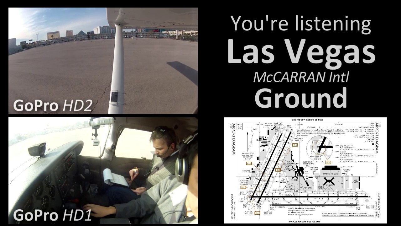 Départ de Las Vegas McCarran Intl en Cessna 172 VFR (Farwest'15)