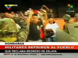 Honduras Golpe De Estado TeleSUR Reprimen Manifestantes Que Piden Regreso De Presidente Zelaya