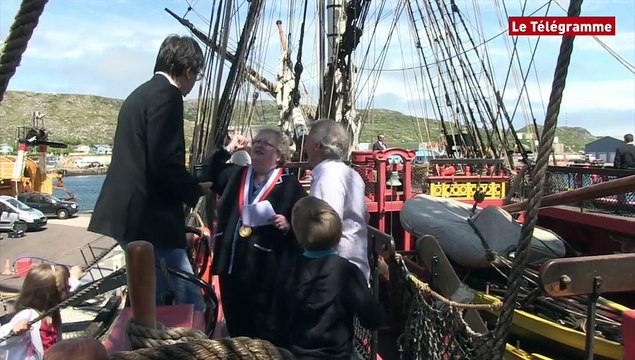 Hermione. Départ de St Pierre et Miquelon direction Brest