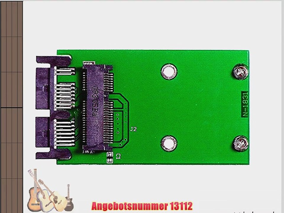 M-ware? Mini PCIe mSata SSD 52pin zu 46cm (18') Micro SATA SSD Festplatte HDD Adapter ID13112