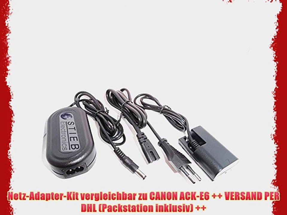 Netz-Adapter-Kit vergleichbar zu CANON ACK-E6    VERSAND PER DHL (Packstation inklusiv)