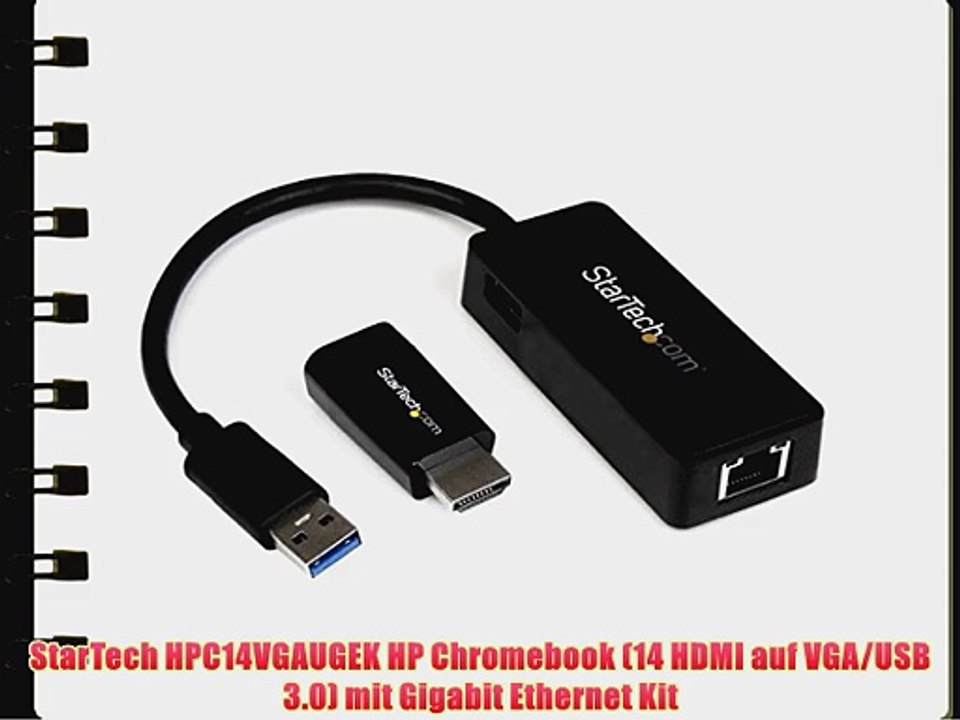 StarTech HPC14VGAUGEK HP Chromebook (14 HDMI auf VGA/USB 3.0) mit Gigabit Ethernet Kit