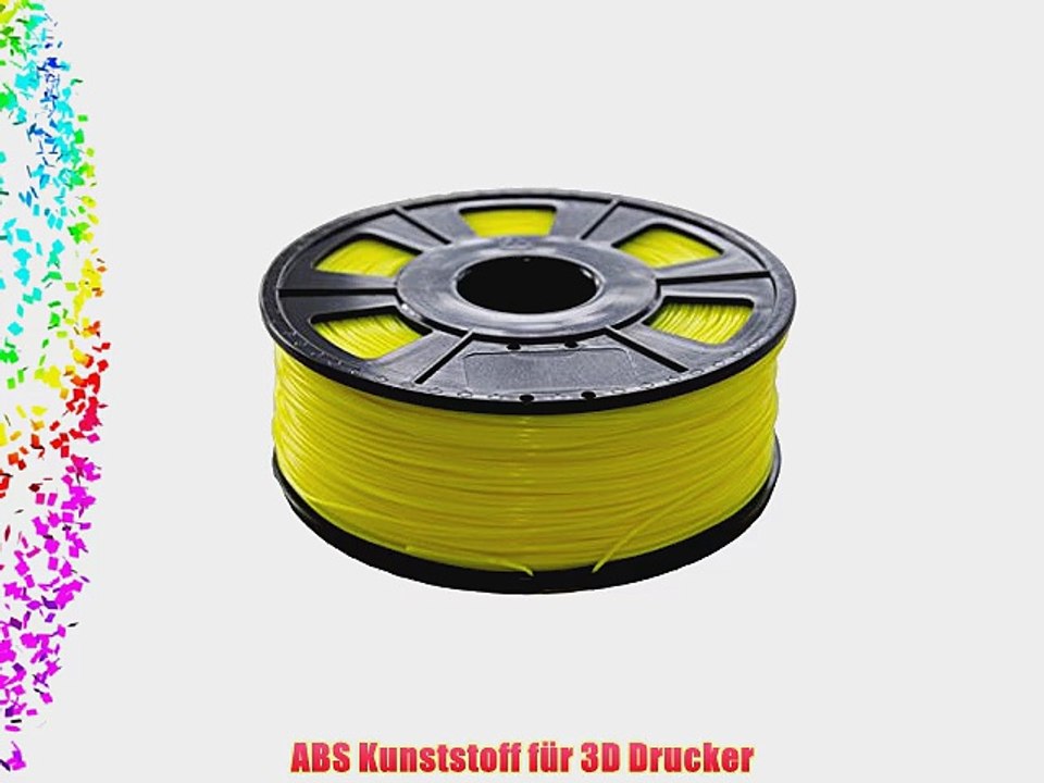 Weistek ABS Filament 1.75mm  1kg Filament Gelb f?r 3D Drucker IdeaWerk X-Master MakerBot RepRap
