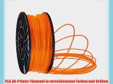 PLA Filament f?r 3D Drucker Printer 175mm 30mm je 1KG verschiedene Farben (Neon Orange 1.75mm)