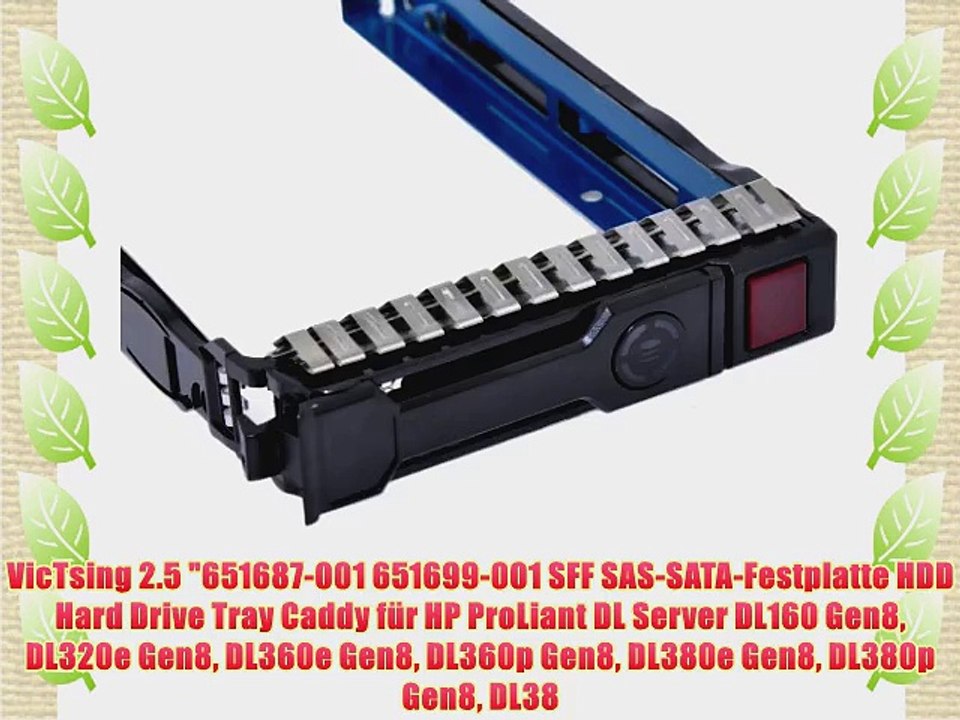 VicTsing 2.5 651687-001 651699-001 SFF SAS-SATA-Festplatte HDD Hard Drive Tray Caddy f?r HP