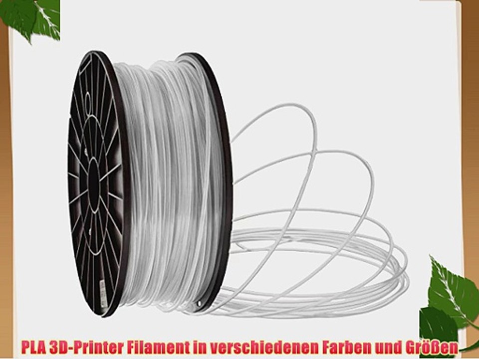 PLA Filament f?r 3D Drucker Printer 175mm 30mm je 1KG verschiedene Farben (Wei? 3.0mm)