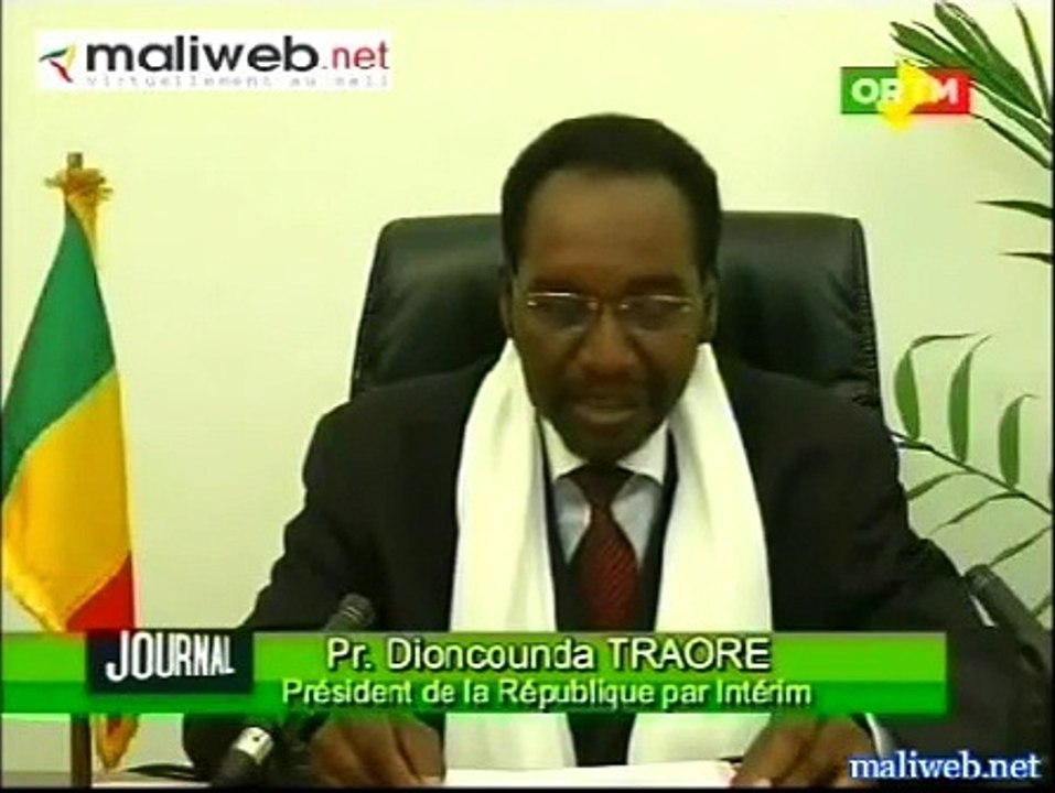 Discours du president de  la république Dioncounda TRAORE à la nation
