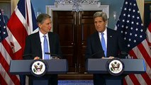 Secretary Kerry Delivers Remarks With U.K. Foreign Secretary Hammond