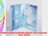 SCANAVO 4/ONEOverlap DVD H?lle H?llen f?r 4 Discs transparent 22 mm - 10 St?ck