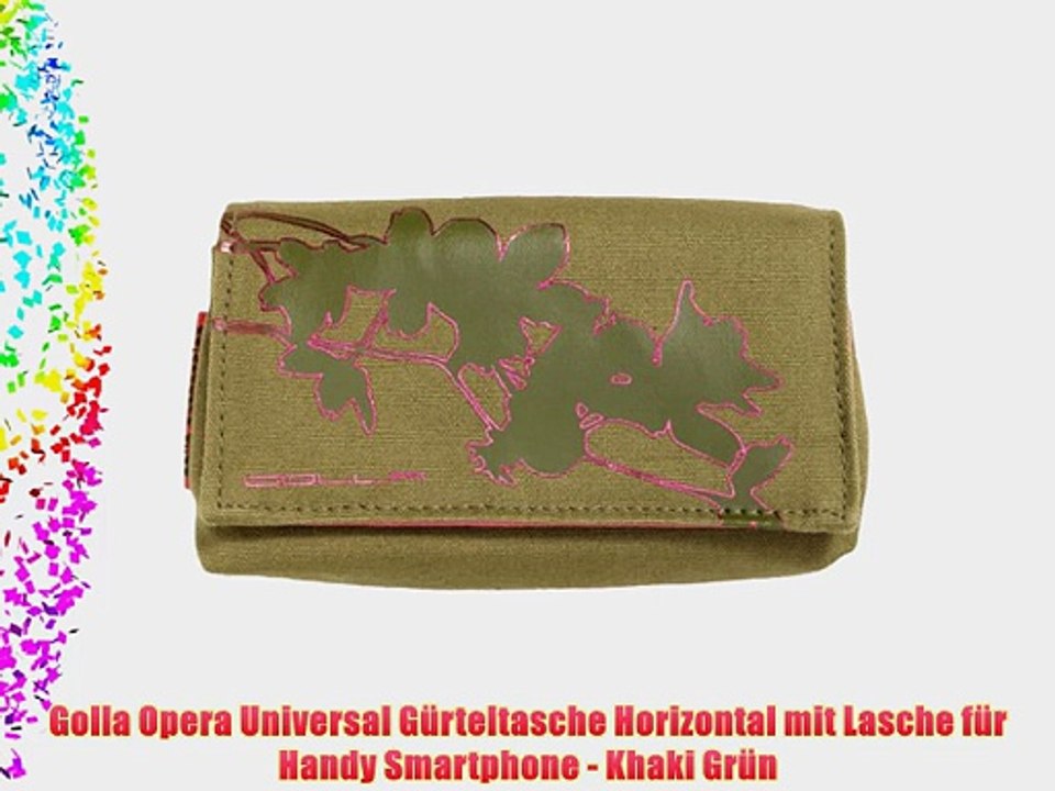 Golla Opera Universal G?rteltasche Horizontal mit Lasche f?r Handy Smartphone - Khaki Gr?n