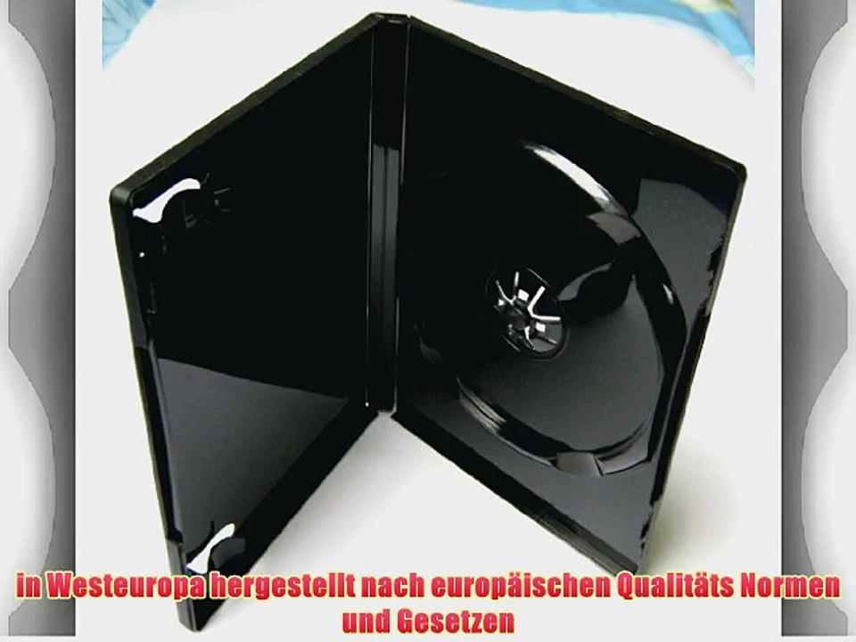 20 St?ck Kronenberg24 Profi DVD H?llen glossy schwarz 190x136x15mm