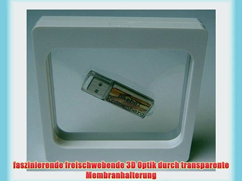 Kronenberg24 3D Schweberahmen Objektrahmen weiss 110x110x20mm f?r Kleinteile - 10 St?ck Packung