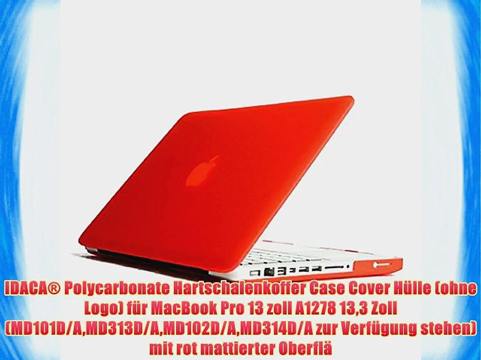 IDACA? Polycarbonate Hartschalenkoffer Case Cover H?lle (ohne Logo) f?r MacBook Pro 13 zoll