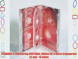 SCANAVO 6/ONEOverlap DVD H?lle H?llen f?r 6 Discs transparent 22 mm - 10 St?ck