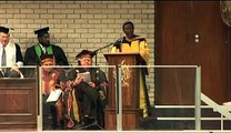 Prof Bongani Khumalo addresses graduates at second March Graduation Ceremony (2010)