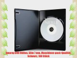 Amaray DVD H?llen Slim 7 mm Maschinen-pack-Qualit?t Schwarz 100 St?ck