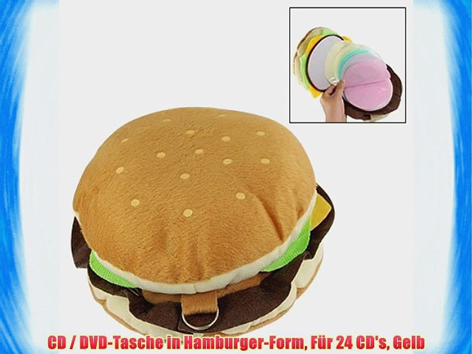 CD / DVD-Tasche in Hamburger-Form F?r 24 CD's Gelb