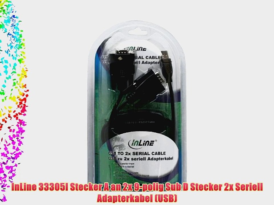 InLine 33305I Stecker A an 2x 9-polig Sub D Stecker 2x Seriell Adapterkabel (USB)