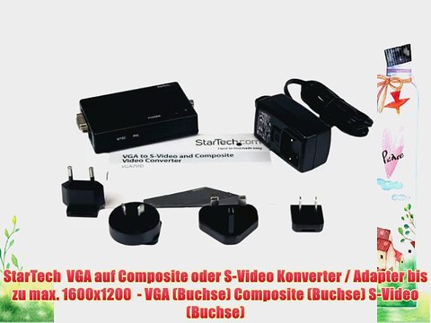 StarTech VGA auf Composite oder S-Video Konverter / Adapter bis zu max. 1600x1200 - VGA (Buchse)