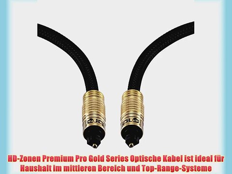 Digital Optical Cable - 3m - Premium Pro Gold Range Toslink-Kabel f?r PS3 Sky Sky HD LCD LED