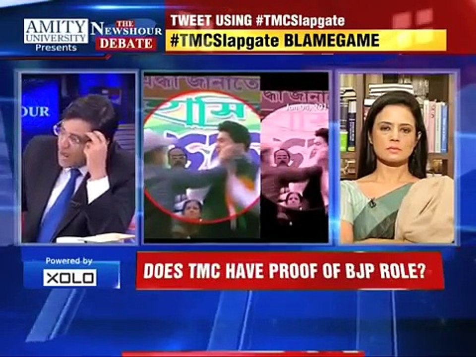 Mahua Moitra TMC MP give Arnab Goswami the middle finger